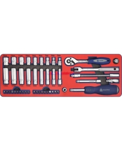 Купить Набор торцевых головок 1/4” с принадлежностями 45шт МАСТАК 5-002045  в E-mobi