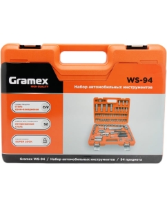 Купить Набор автомобильного инструмента 94 предмета WS-94 (1/4) Gramex 011443  в E-mobi