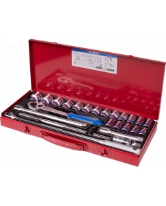 Купить Набор головок с принадлежностями KING TONY 1/2&quot;, двенадцатигранные, 10-32 мм, 24 предмета 4224MR  в E-mobi