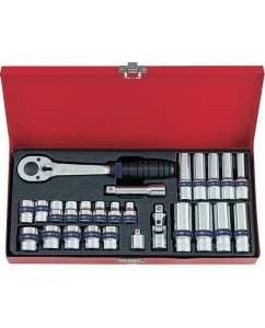 Купить Набор двенадцатигранных торцевых головок с принадлежностями 3/8