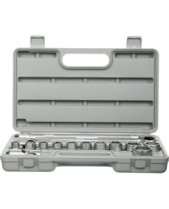 Купить Набор головок ЕРМАК 16 предметов 10-27 мм с карданным шарниром 1/2 736-498  в E-mobi