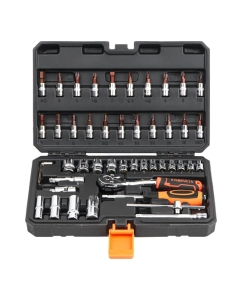 Купить Набор инструментов KINGQUEEN 47 пред, 72 зуба, биты S2, 09030-S2  в E-mobi