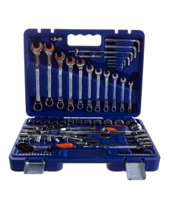 Купить Набор инструмента 1/2 Dr и 1/4 Dr 77 предметов HELFER HF000015  в E-mobi