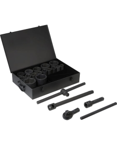 Купить Набор ударных головок Airline 1&quot; 90 мм, 27-80 мм, Т-вороток, трещотка, удлинитель, металлический кейс, 20 предметов ATAS068  в E-mobi