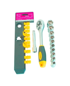 Купить Набор шестигранных головок с трещоткой 12 предметов Калибр НГШ-12 00000048771  в E-mobi