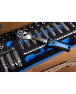 Купить Набор инструментов с трещоткой HOEGERT TECHNIK 3/8&quot;, 33 шт., ложемент EVA HT7G165  в E-mobi