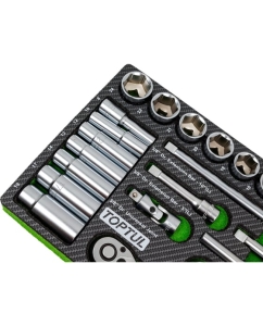 Купить Набор головок и аксессуаров TOPTUL 3/8&quot;, 30 предметов в мягком ложементе GEA3005  в E-mobi