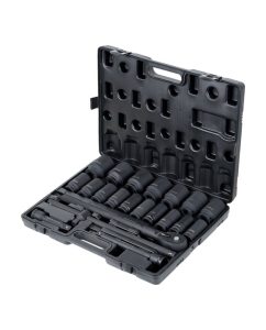 Купить Набор ударных головок AIRLINE 3/4&quot; 22-50 мм, 21 предмет, пластиковый кейс ATAS411  в E-mobi