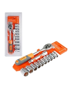 Купить Набор головок с трещоткой Airline 1/2&quot; DR 72Т 12пр. AT-12-36  в E-mobi