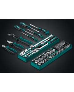 Купить Универсальный набор инструмента KRAFTOOL Grand-99 1/2&quot;+1/4&quot; 99 предм. 27978-H99  в E-mobi