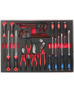 Купить Набор инструментов AmPro метрический, многофункциональный, 33пр, в мягком ложементе T46012  в E-mobi