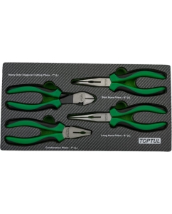 Купить Набор губцевого инструмента TOPTUL 4 предмета в мягком ложементе GEA0407 в E-mobi