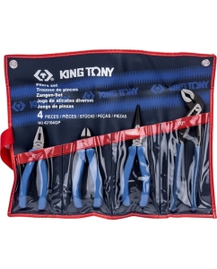 Купить Набор пассатижей, плоскогубцев и бокорезов 4шт KING TONY 42104GP01  в E-mobi