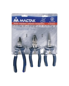 Купить Набор пассатижей, плоскогубцев и бокорезов 3шт МАСТАК 03-3HB  в E-mobi