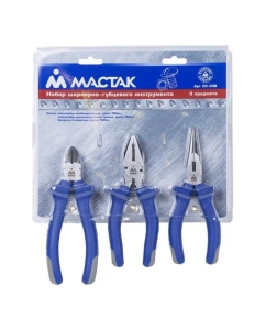 Купить Набор пассатижей, плоскогубцев и бокорезов 3шт МАСТАК 03-3HB  в E-mobi