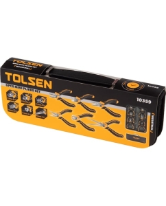 Купить Набор мини пассатижей и бокорезов TOLSEN GRIPro 6 предметов, в футляре на молнии 10359  в E-mobi