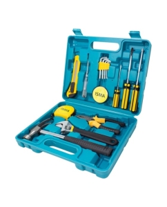 Купить Набор инструментов ISMA плоскогубцы, разводной ключ, рулетка, молоток, нож, отвертки, шестигранники, изолента, в кейсе, 16 предметов ISMA-10016(50620) в E-mobi