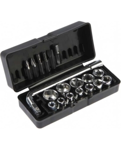 Купить Набор торцевых головок и бит  ТУНДРА, вороток, 19 предметов 1720443 в E-mobi