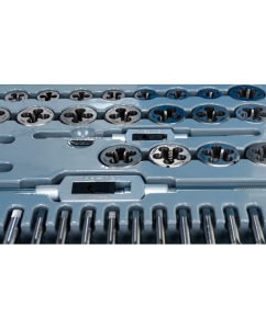 Купить Набор метчиков и плашек &quot;ПРОФЕССИОНАЛ&quot;, сталь Р6М5, 110 предметов ЗУБР 28110-H110  в E-mobi