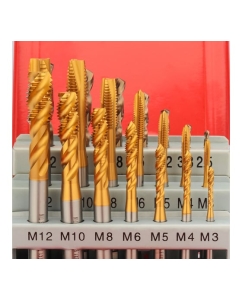 Купить Набор машинных метчиков H-Tools M3-M12 HSSE-TiN DIN371/376 + сверла 21пр 245054THT  в E-mobi
