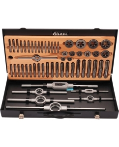 Купить Набор метчиков и плашек VOELKEL M5-M20 HSS-G 55пр V48005  в E-mobi