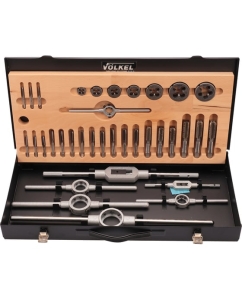Купить Набор метчиков и плашек VOELKEL BSW 1/4-3/4 HSS-G 35пр V48032  в E-mobi