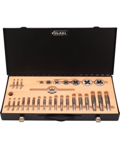 Купить Набор метчиков и плашек VOELKEL UNC 1/4-3/4 HSS-G 35пр V48051  в E-mobi