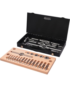 Купить Набор метчиков и плашек VOELKEL UNC 1/4-1/2 HSS-G 27 предметов V48050  в E-mobi