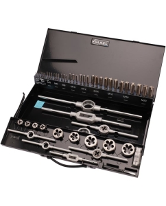 Купить Набор метчиков и плашек VOELKEL M3-M20 HSSE 52пр V49251  в E-mobi