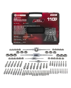 Купить Набор метчиков и плашек метрический 110 предметов Forcekraft FK-B110-1(60358) в E-mobi