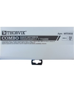 Купить Набор трехпроходных метчиков и круглых плашек THORVIK COMBO М3-М12, HSS-G, 32 предмета MTDS32 52887  в E-mobi