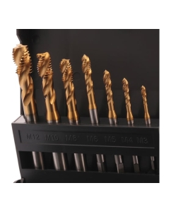 Купить Набор метчиков машинных спиральных VOLKEL M3-M12 HSSE-TiN DIN371/376 (C/2-3P, R35) 7пр V47827  в E-mobi