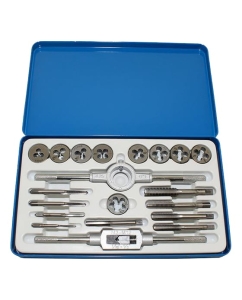 Купить Комплект резьбонарезного инструмента: вороток и плашкодержатель CNIC и по 9 метчиков и плашек М3-М12 в мет. футл.20 поз.SM020-1 65502 в E-mobi