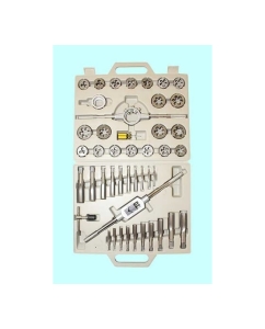 Купить Вороток, плашкодержатель и по 20 метчиков и плашек м6-м24 CNIC в пласт. кейсе 45 позиций 23435 в E-mobi