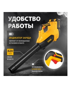 Купить Аккумуляторная воздуходувка DENZEL RB180-36 36 В, 4 А*ч 59610  в E-mobi