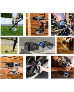 Купить Дрель-шуруповерт аккумуляторная бесщеточная DEKO Loner 20V ONE + в кейсе, 20В, 2x4.0Ач 085-1003  в E-mobi