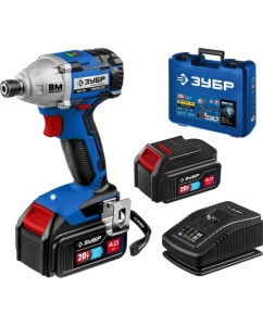 Купить Бесщеточный винтоверт ЗУБР Профессионал 20В, 2 АКБ 4Ач, в кейсе GVB-250-42 в E-mobi