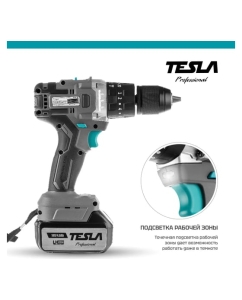 Купить Аккумуляторная дрель Tesla TCD18HD 18В 2x4/2Ач LiION 13мм 0-400/0-1500об/мин 70Нм 1ч кейс 840374 в E-mobi