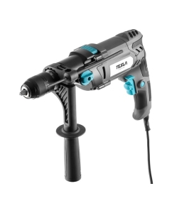 Купить Дрель ударная Tesla TD1100С 1100Вт, 13мм 0-3000/0-1100об/мин, две скорости, мет патрон в коробке 843193 в E-mobi