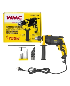Купить Дрель ударная электрическая WMC TOOLS 3000rpm, 750W, 230V/50Hz WMC-Z1J-DH11-13B(61008) в E-mobi