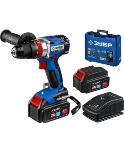 Купить Бесщеточная ударная дрель-шуруповерт ЗУБР Профессионал 20 В, 2 АКБ, 4 Ач, в кейсе DBS-201-42 в E-mobi