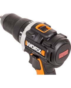 Купить Аккумуляторная бесщёточная дрель-шуруповерт WORX 20В, 60Нм, бесщеточная, 2Ач х2, ЗУ, кейс WX102  в E-mobi