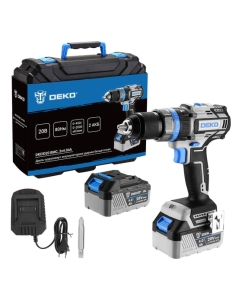 Купить Аккумуляторная ударная дрель-шуруповерт DEKO DKCID20 бесщеточная, 20 В, 80 Нм, 2х4.0Ач 063-4421 в E-mobi