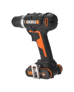 Купить Ударная аккумуляторная дрель-шуруповерт WORX 50 Нм, 20 В, 2 Ач x 2, ЗУ 2 А, кейс WX370  в E-mobi