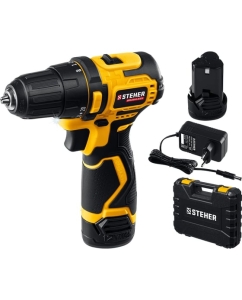 Купить Бесщеточная дрель-шуруповерт STEHER 12 В, 35 Нм, 2 АКБ х 2 Ач, кейс CDB-120-2 в E-mobi