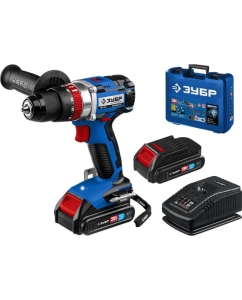Купить Бесщеточная ударная дрель-шуруповерт ЗУБР Профессионал 20В, 2 АКБ, 2 Ач, в кейсе DBS-201-22 в E-mobi