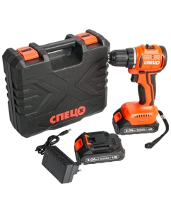 Купить Дрель аккумуляторная Спец БДА-12-Б, (бесщеточный двигатель) 3Д логотип, нов.дизайн, 12В,2аккум 2,0Ач, Ли-Ион, 0-450/0-1450об/мин,30Нм,реверс,регулир.момента, подсветка, зарядка 2 СПЕЦ-4121  в E-mobi