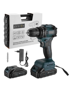 Купить Дрель-шуруповерт аккумуляторная бесщеточная Zitrek Greenpower 20 PRO в кейсе, 20В, 2x2.0Ач 085-1314 в E-mobi