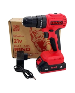 Купить Дрель-шуруповерт аккумуляторная ударная бесщеточная RINO 40Нм 21В АКБ 1.5Ач DRL5-1  в E-mobi