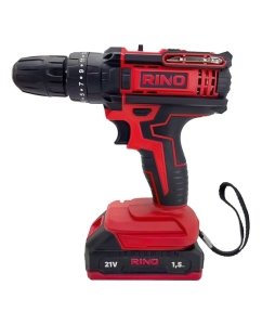 Купить Дрель аккумуляторная ударная щеточная RINO 36Нм 21В АКБ1.5Ач DRL2-1 в E-mobi